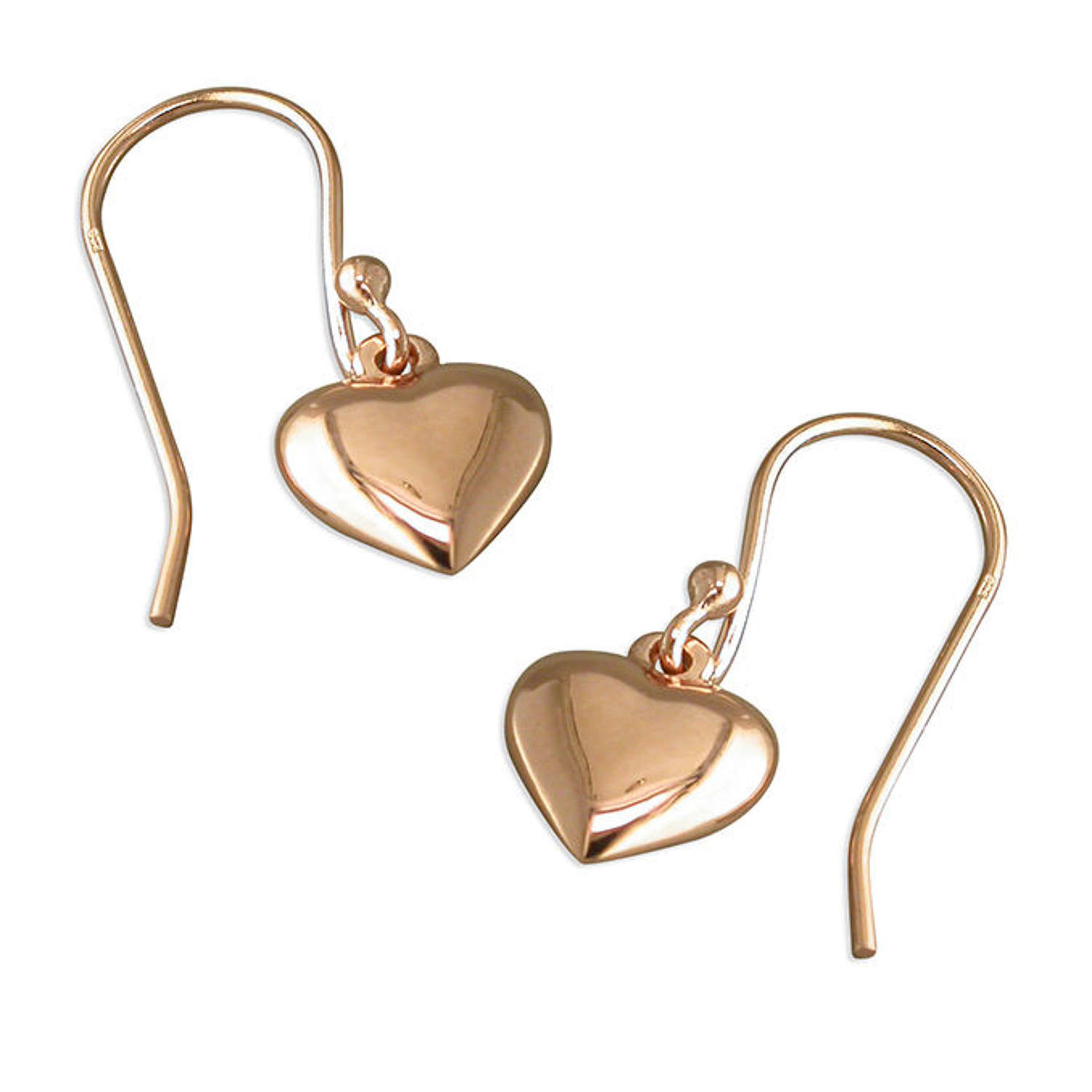 Sterling Silver & Rose-gold plated heart drop